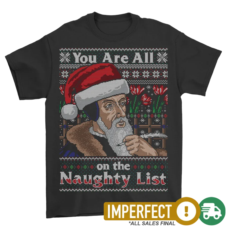Imperfection, L, Naughty List Ugly Christmas Standard Tee #1